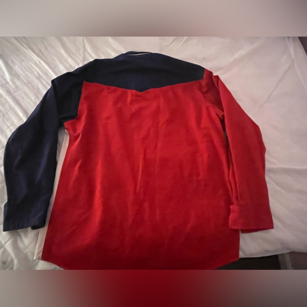 Texas Flag Canvas Button Down Large - image 2